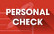 Personal Check - Method of Payment